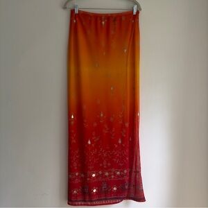 90's Sheer Full Length Wrap Skirt